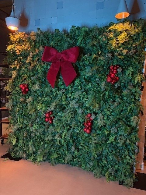 Kerst greenery wall